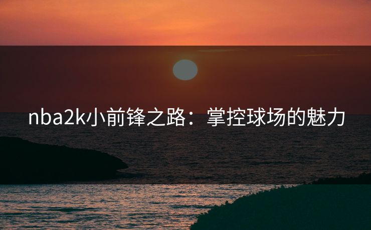 nba2k小前锋之路:掌控球场的魅力 nba2k小前锋之路:掌控球场的魅力